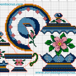 Quadro de Cozinha Hora do Chá Azul