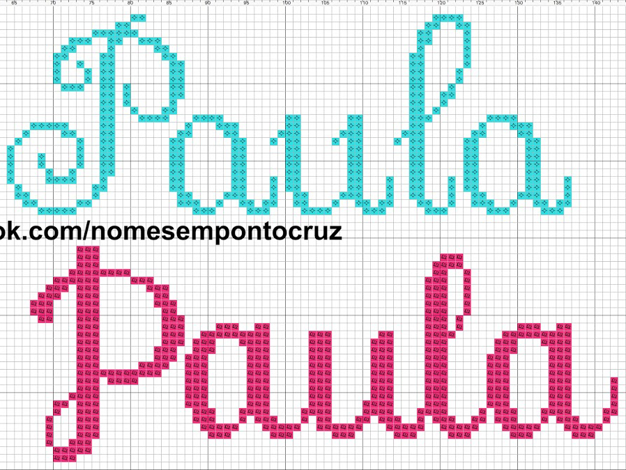 nome Paula BordadoPontoCruz com 02
