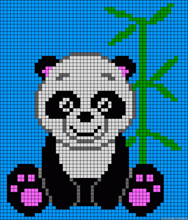 Urso Ursinho Panda BordadoPontoCruz 001