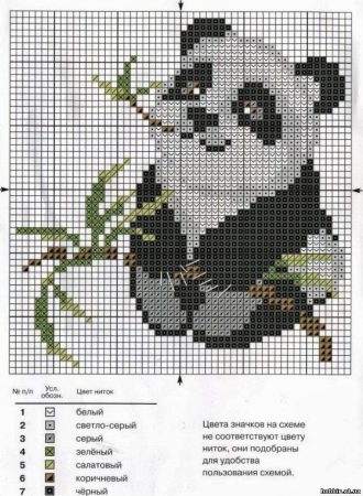 Urso Ursinho Panda BordadoPontoCruz 003