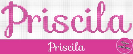 nome Priscila Priscilla BordadoPontoCruz com 06