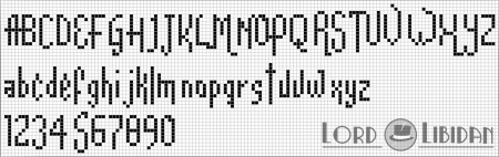 Monograma Alfabeto Pequenos BordadoPontoCruz com 48