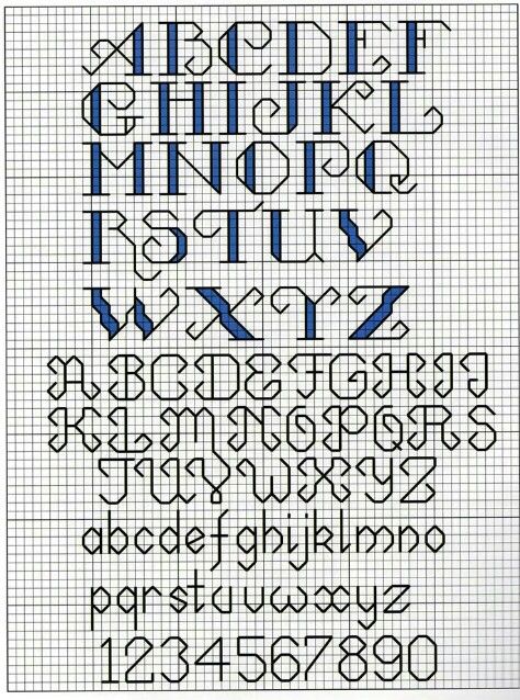 Monograma Alfabeto Pequenos BordadoPontoCruz com 60