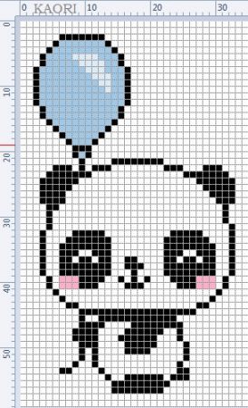 Urso Ursinho Panda BordadoPontoCruz 010