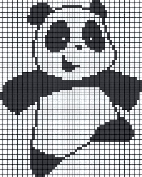 Urso Ursinho Panda BordadoPontoCruz 018