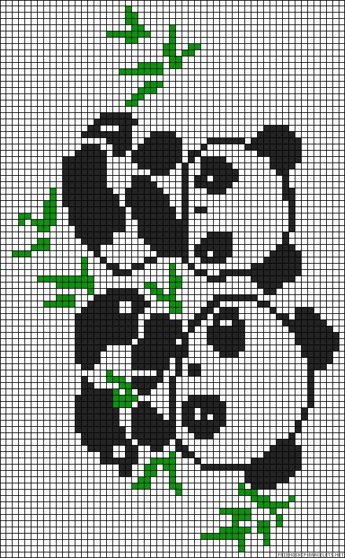 Desenhos Bebê panda fofo de ponto-cruz gratuitos