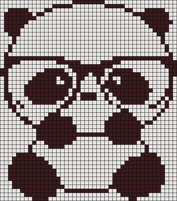 Urso Ursinho Panda BordadoPontoCruz 041