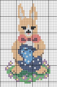 Coelho ponto cruz pascoa BordadoPontoCruz 01