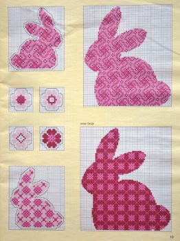 Coelho ponto cruz pascoa BordadoPontoCruz 06