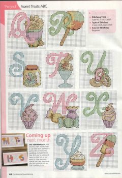 Monograma Alfabeto Doces BordadoPontoCruz 02c