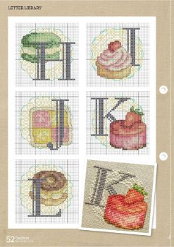 Monograma Alfabeto Doces BordadoPontoCruz 03c