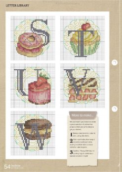 Monograma Alfabeto Doces BordadoPontoCruz 03e