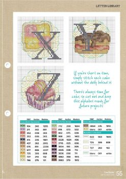 Monograma Alfabeto Doces BordadoPontoCruz 03f