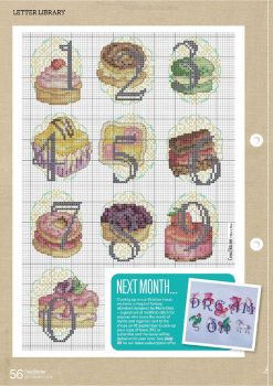 Monograma Alfabeto Doces BordadoPontoCruz 03g